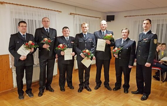 v.l.n.r.: Klaus Srocka, André Tschiche, Mathias Voigt, Sven Wischke,
Denny Schröter, Bernd Schoerner, Karsten Magister