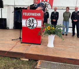 stellv. Amtswehrführer und Bürgermeister der Gemeinde Wiesengrund: Norman Schlüter gratulierte ebenfalls in seiner Ansprache der Ortswehr Gahry