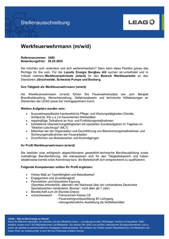 Einfach bewerben