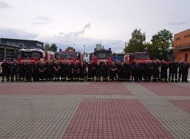 Antritt vor Abfahrt bei der Berufsfeuerwehr Cottbus