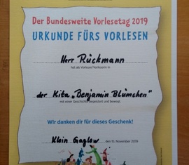 Ein Andenken an den Vorlesetag