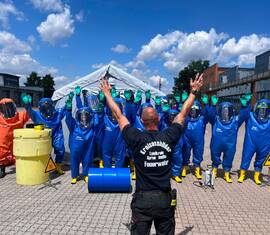 Gruppenbild AB Lehrgang Spree Neiße, B1 Cottbus und FF Cottbus