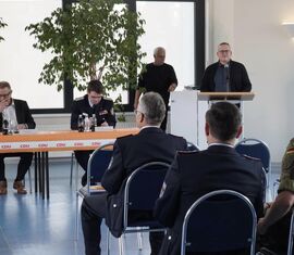 Diskussionsrunde mit dem Innenminister