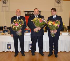 Der neue Vorstand des Kreis&shy;feuerwehr&shy;verbandes Spree-Neiße e.V.
Siegmund Rückmann, Jörg Fischer und Robert Buder v. l.
