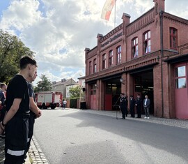 Apell vor dem Gerätehaus Mitte in Forst Lausitz
