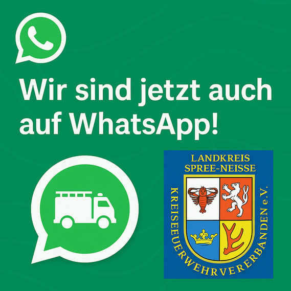 Immer informiert: Der Kreis&shy;feuerwehr&shy;verband Spree-Neiße jetzt auch auf WhatsApp!