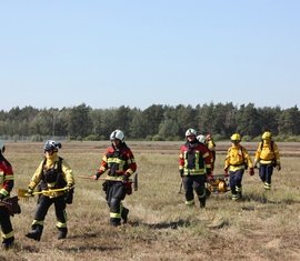 Die Kameraden aus SPN nach dem erfolgreichen Löscheinsatz